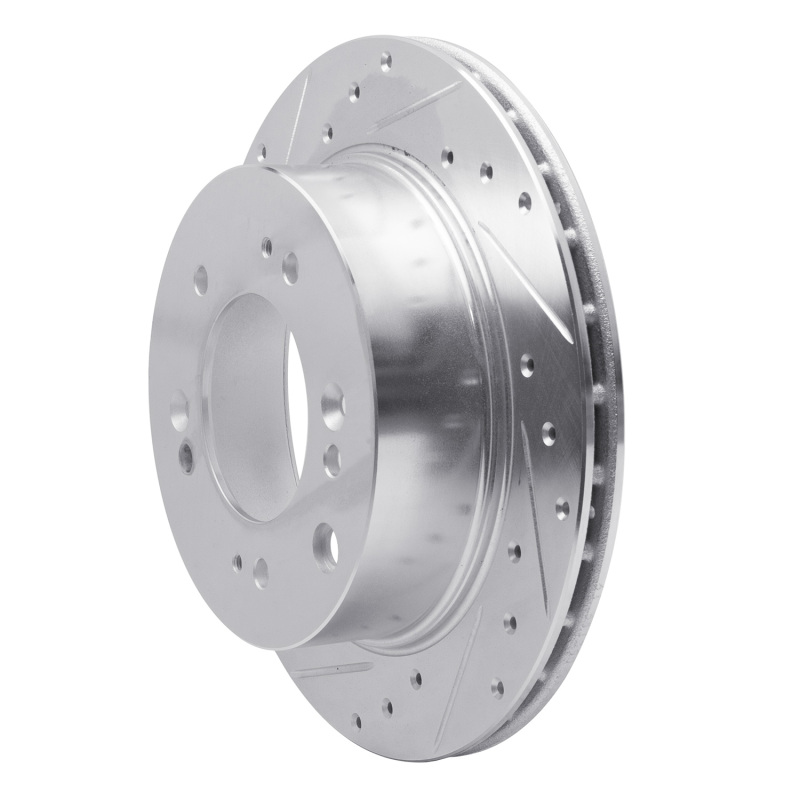 Picture of R1 07-09 Kia SORENTO Rear Left Drilled & Slotted Silver Brake Rotor