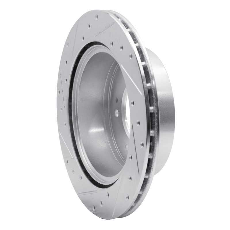 Picture of R1 07-09 Kia SORENTO Rear Right Drilled & Slotted Silver Brake Rotor