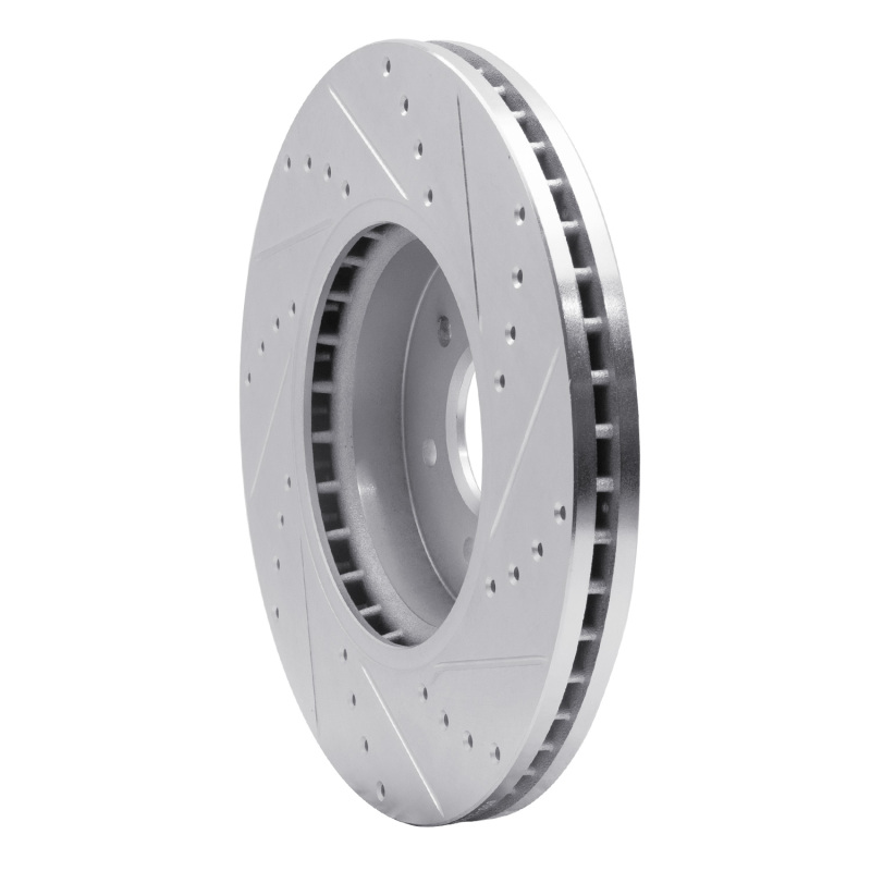 Picture of R1 09-10 Kia BORREGO Front Left Drilled & Slotted Silver Brake Rotor