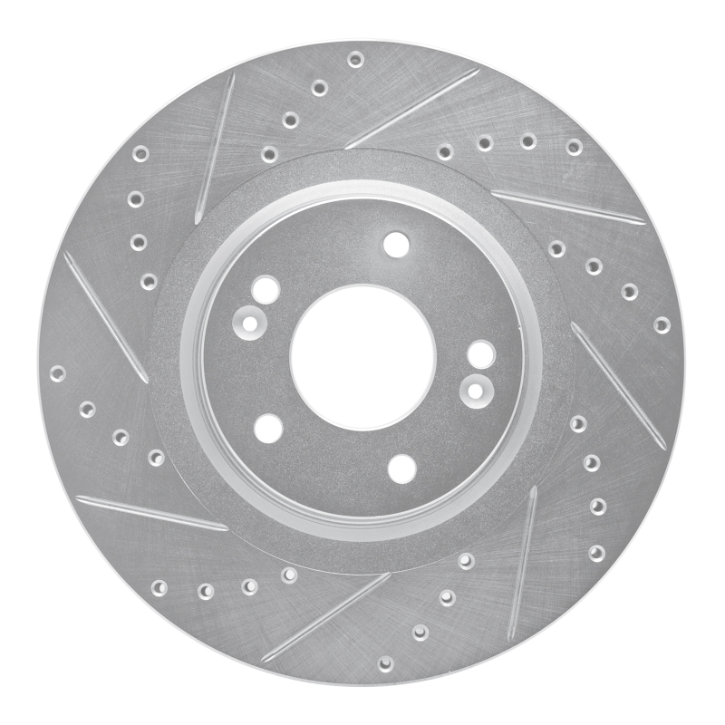 Picture of R1 15-21 Kia SEDONA Front Left Drilled & Slotted Silver Brake Rotor
