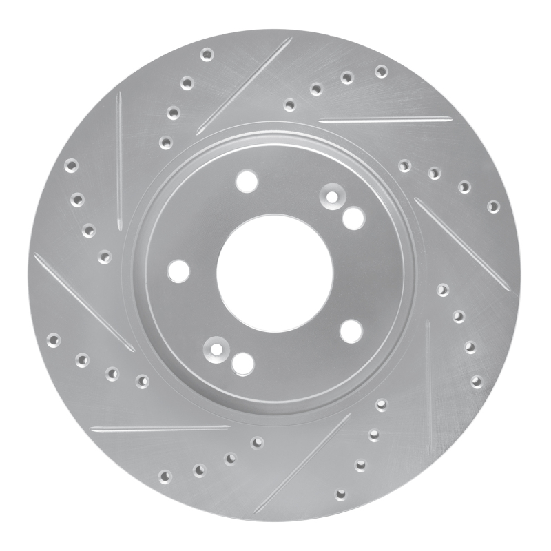 Picture of R1 12-16 Kia SportAGE (USA/Canada) Front Left Drilled & Slotted Silver Brake Rotor