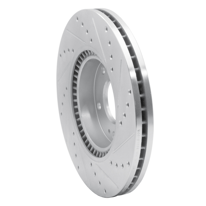 Picture of R1 12-16 Kia SportAGE (USA/Canada) Front Left Drilled & Slotted Silver Brake Rotor