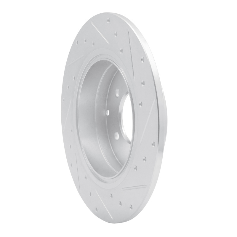 Picture of R1 17-19 Kia Cadenza Rear Left Drilled & Slotted Silver Brake Rotor