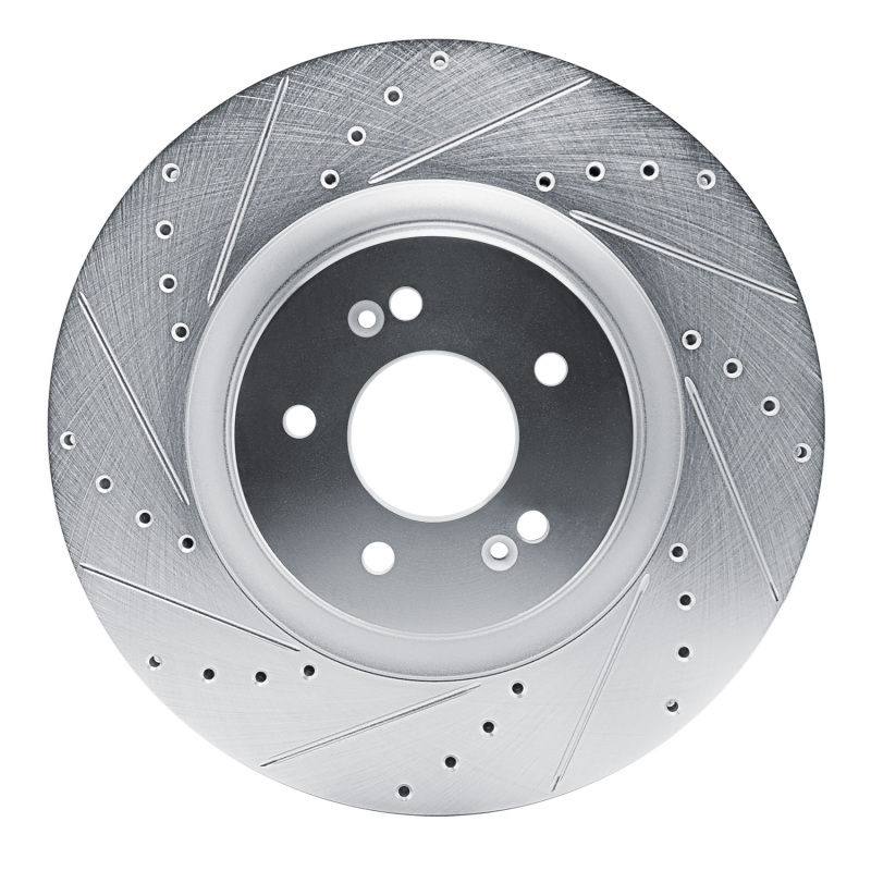 Picture of R1 21-26 Hyundai SONATA Front Left Drilled & Slotted Silver Brake Rotor