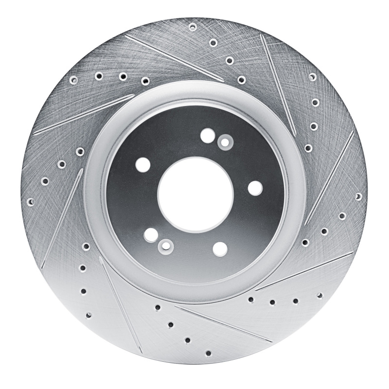 Picture of R1 21-26 Hyundai SONATA Front Right Drilled & Slotted Silver Brake Rotor