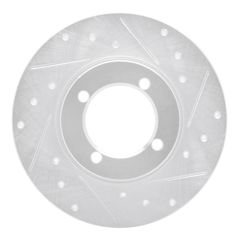 Picture of R1 67-74 Opel Manta Front Right Drilled & Slotted Silver Brake Rotor