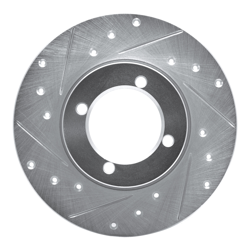 Picture of R1 67-74 Opel Manta Front Left Drilled & Slotted Silver Brake Rotor