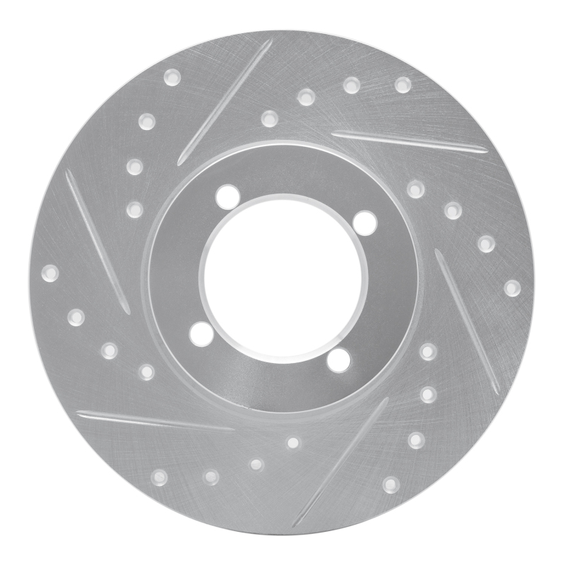 Picture of R1 74-79 Lotus Eclat Front Left Drilled & Slotted Silver Brake Rotor