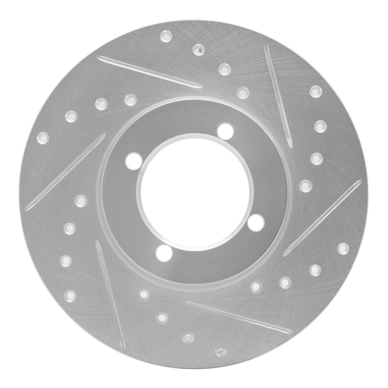 Picture of R1 74-79 Lotus Elite Front Right Drilled & Slotted Silver Brake Rotor
