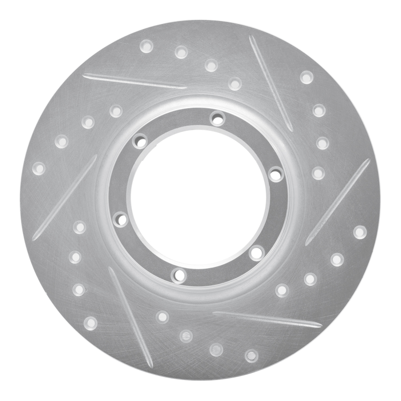 Picture of R1 71-83 Renault Lecar Front Right Rear Right Drilled & Slotted Silver Brake Rotor