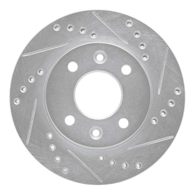 Picture of R1 83-85 Renault R18I Front Right Drilled & Slotted Silver Brake Rotor