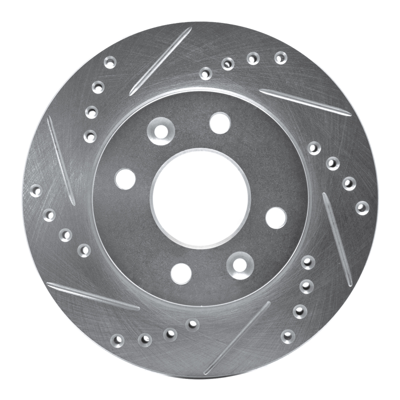 Picture of R1 83-85 Renault R18I Front Left Drilled & Slotted Silver Brake Rotor