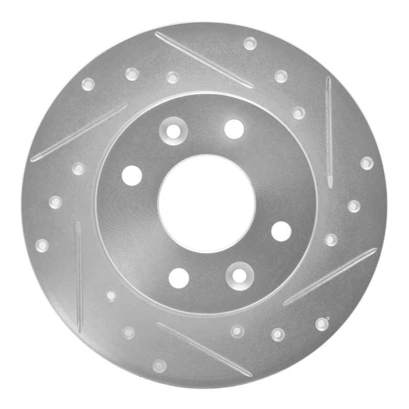 Picture of R1 81-83 Renault Fuego Front Right Drilled & Slotted Silver Brake Rotor