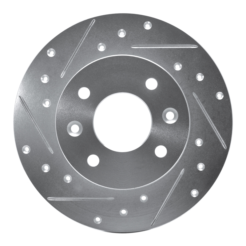 Picture of R1 81-83 Renault R18I Front Left Drilled & Slotted Silver Brake Rotor