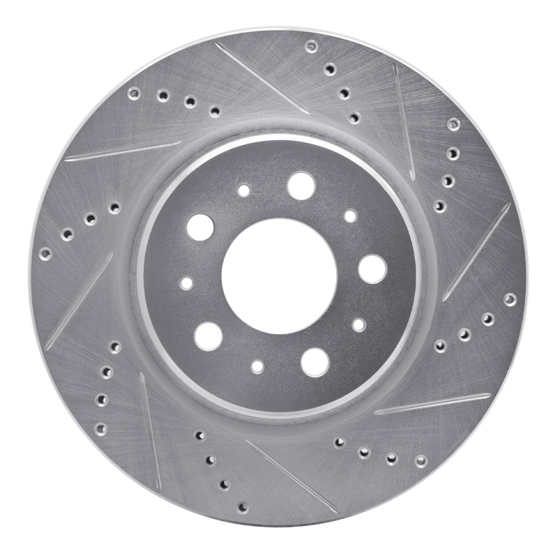 Picture of R1 17-25 Tesla Model 3 Front Right Drilled & Slotted Silver Brake Rotor