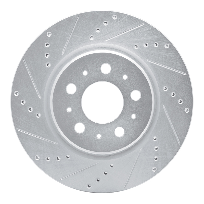 Picture of R1 17-25 Tesla Model 3 Front Left Drilled & Slotted Silver Brake Rotor