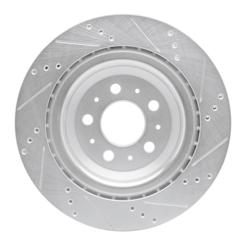 Picture of R1 17-25 Tesla Model 3 Rear Left Drilled & Slotted Silver Brake Rotor