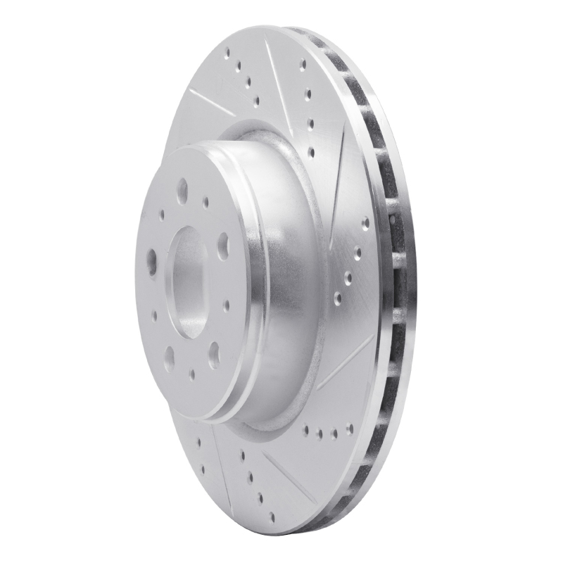 Picture of R1 17-25 Tesla Model 3 Front Right Drilled & Slotted Silver Brake Rotor
