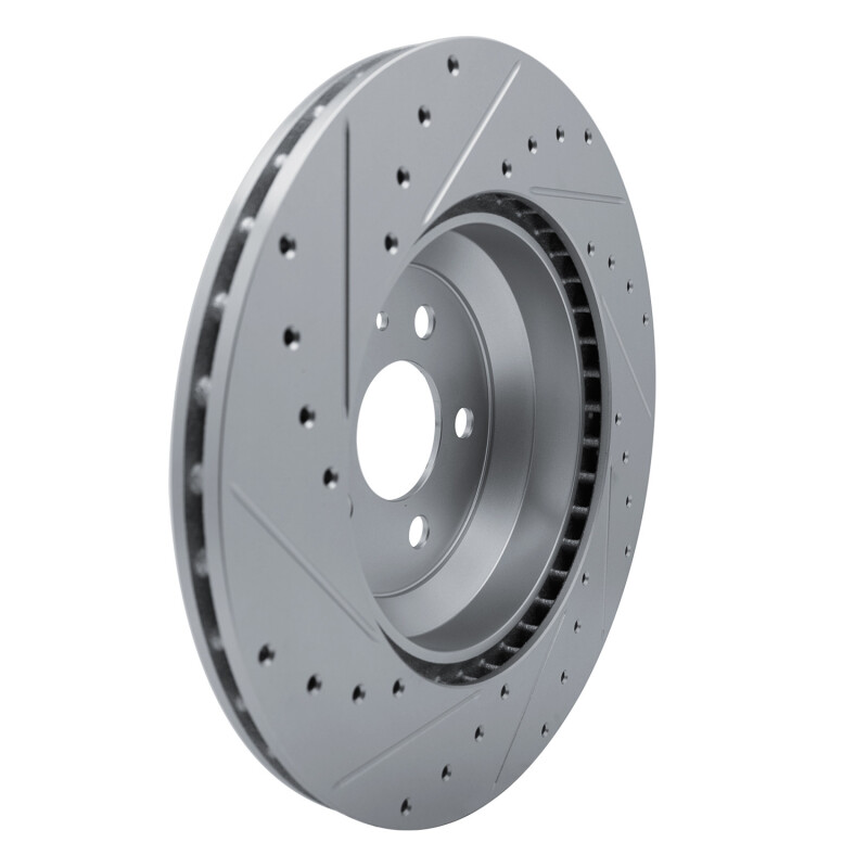 Picture of R1 17-25 Tesla Model 3 Front Right Drilled & Slotted Silver Brake Rotor