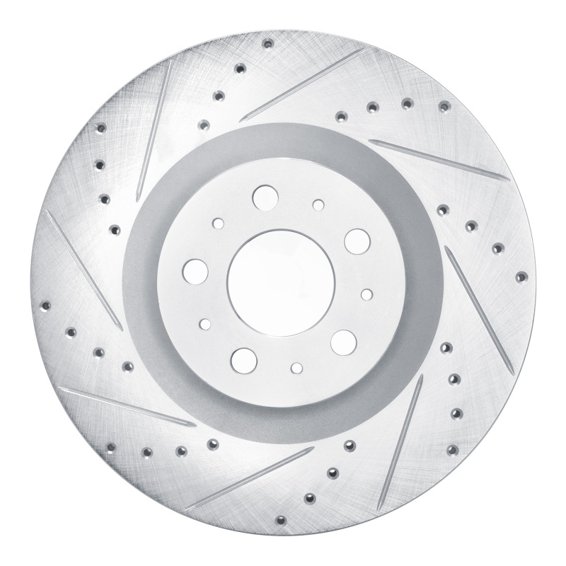 Picture of R1 20-25 Tesla Model Y Front Left Drilled & Slotted Silver Brake Rotor