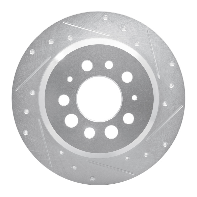 Picture of R1 67-74 Volvo 164 Rear Right Drilled & Slotted Silver Brake Rotor