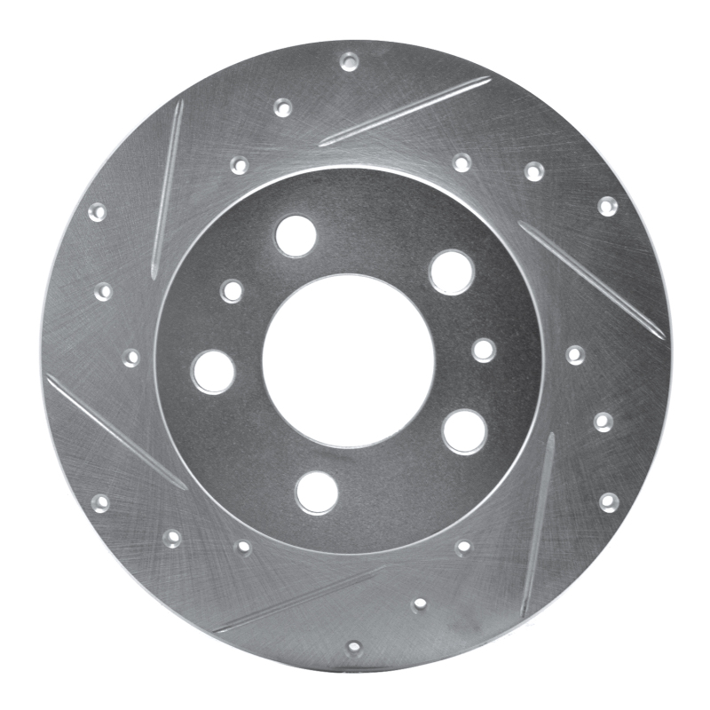 Picture of R1 67-72 Volvo 164 Front Right Drilled & Slotted Silver Brake Rotor