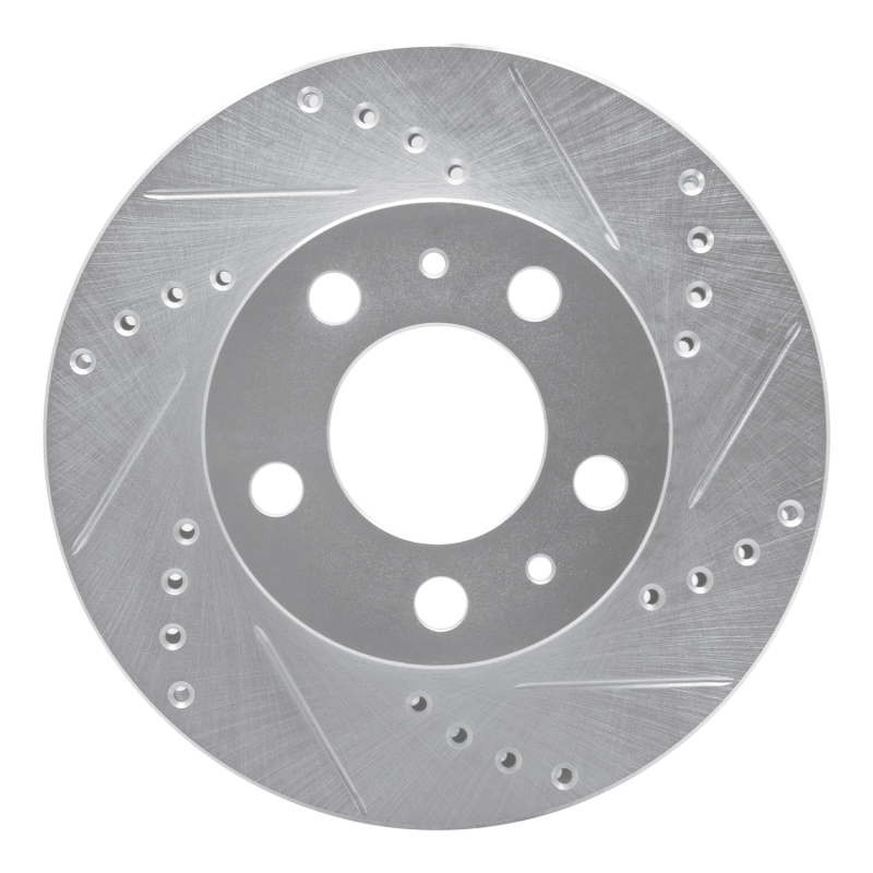Picture of R1 76-93 Volvo 242 Front Right Drilled & Slotted Silver Brake Rotor