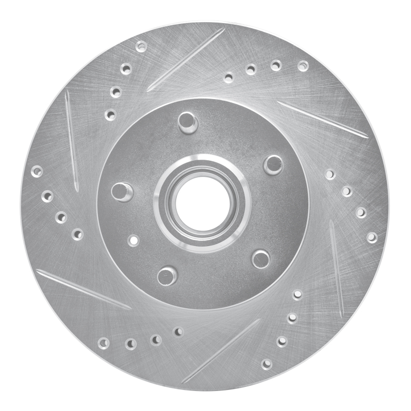 Picture of R1 82-87 Volvo 740 Front Left Drilled & Slotted Silver Brake Rotor