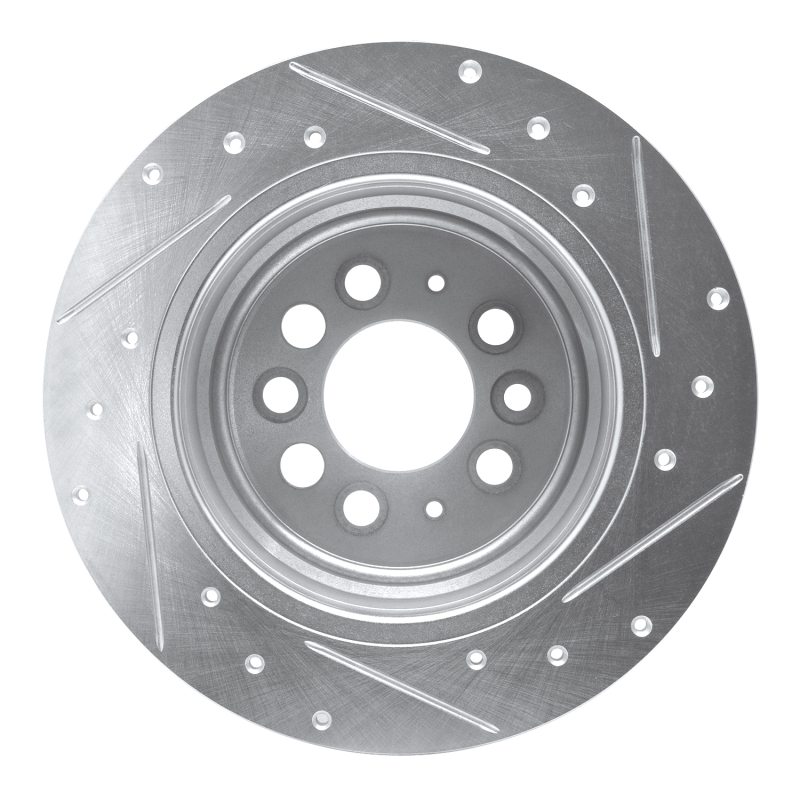Picture of R1 67-74 Volvo 142 Rear Left Drilled & Slotted Silver Brake Rotor
