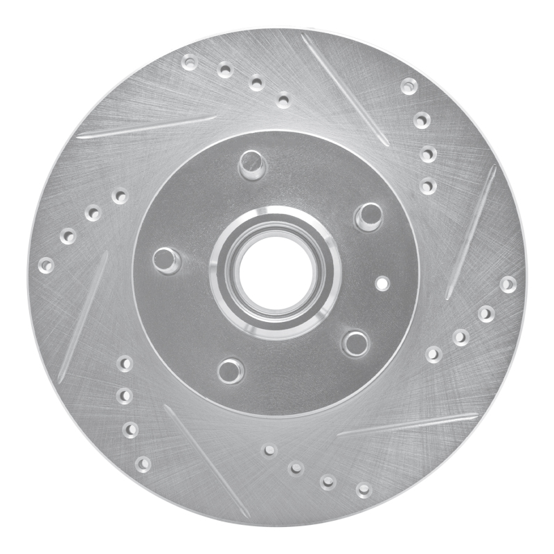 Picture of R1 82-87 Volvo 740 Front Right Drilled & Slotted Silver Brake Rotor