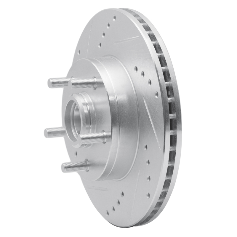 Picture of R1 82-87 Volvo 740 Front Left Drilled & Slotted Silver Brake Rotor