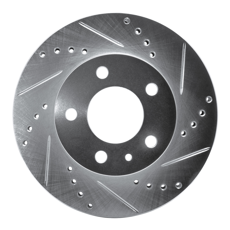 Picture of R1 82-90 Volvo 760 Series Front Right Drilled & Slotted Silver Brake Rotor