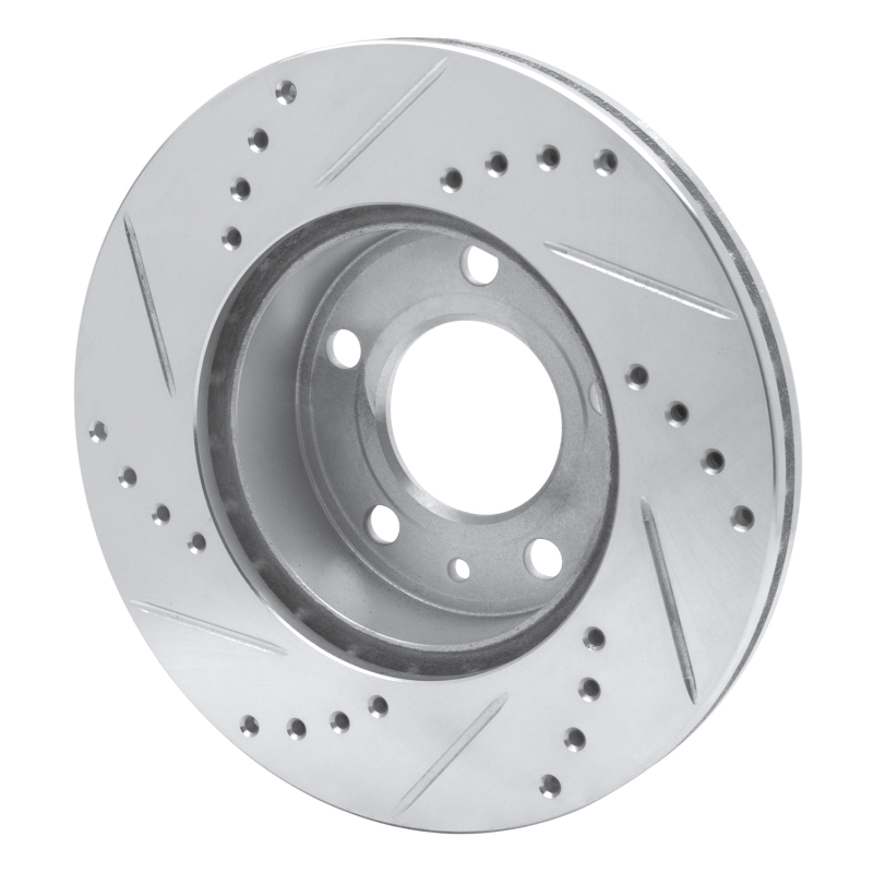 Picture of R1 82-90 Volvo 760 Series Front Right Drilled & Slotted Silver Brake Rotor