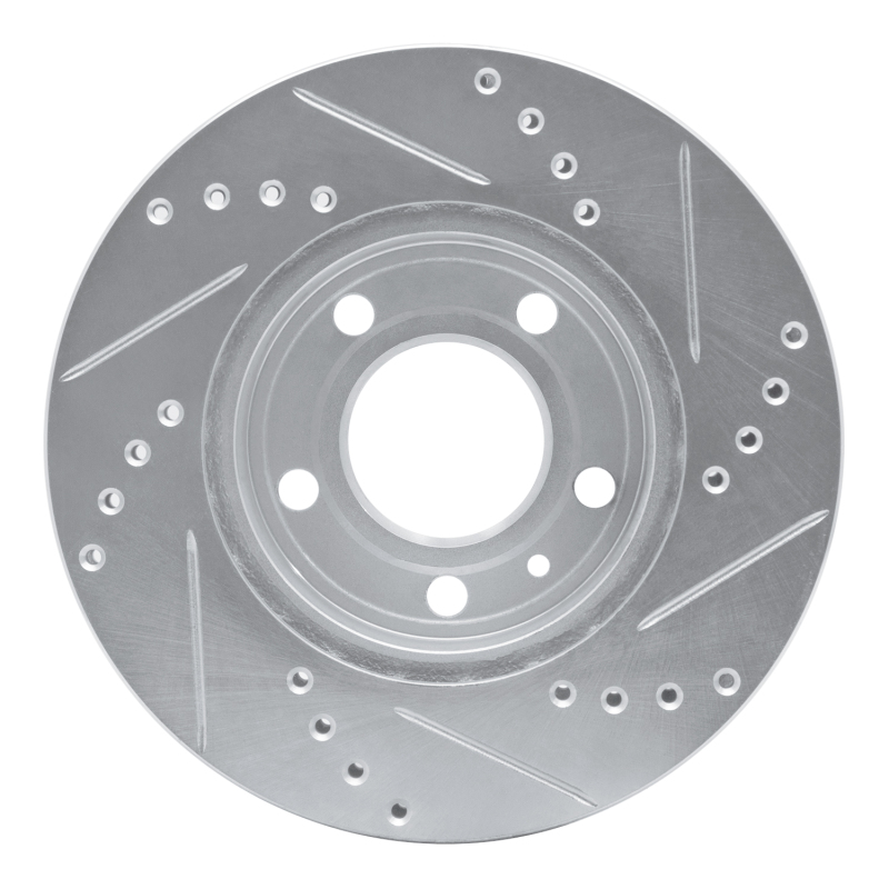 Picture of R1 82-90 Volvo 760 Series Front Left Drilled & Slotted Silver Brake Rotor