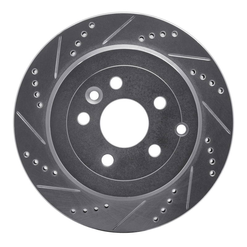 Picture of R1 08-12 Land Rover LR2 Rear Left Drilled & Slotted Silver Brake Rotor