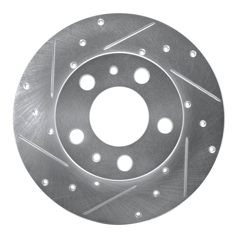 Picture of R1 75-87 Volvo 242 Front Left Drilled & Slotted Silver Brake Rotor