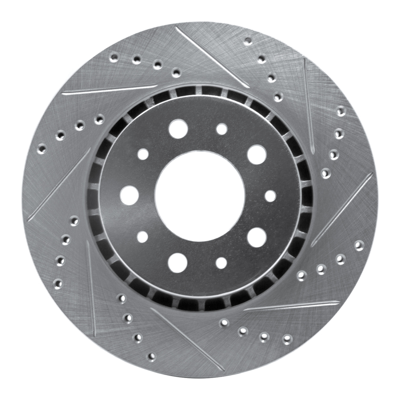 Picture of R1 82-92 Volvo 780 Front Right Drilled & Slotted Silver Brake Rotor