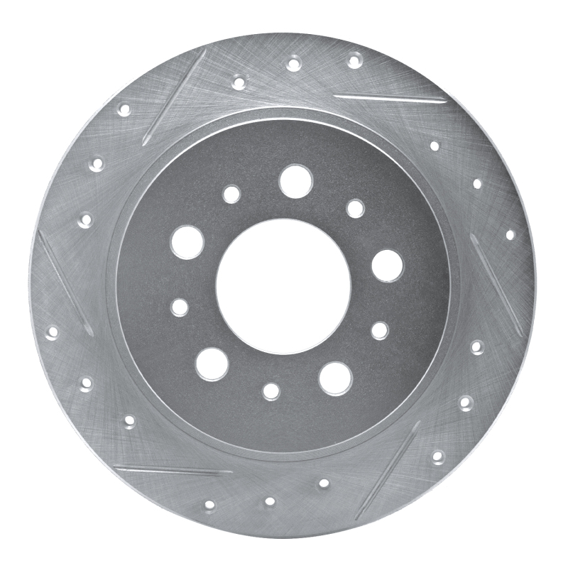 Picture of R1 88-94 Volvo 780 Rear Left Drilled & Slotted Silver Brake Rotor