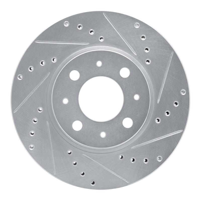 Picture of R1 93-95 Volvo 850 Front Right Drilled & Slotted Silver Brake Rotor