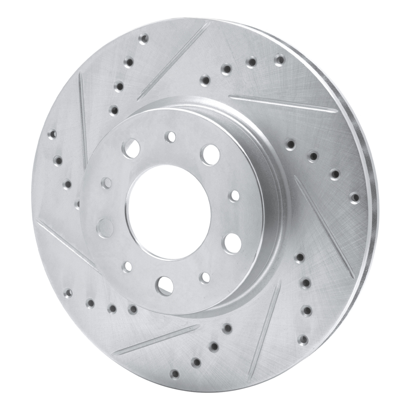 Picture of R1 91-95 Volvo 740 Front Left Drilled & Slotted Silver Brake Rotor