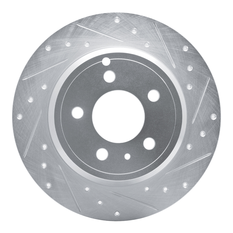 Picture of R1 96-04 Volvo C70 Rear Right Drilled & Slotted Silver Brake Rotor
