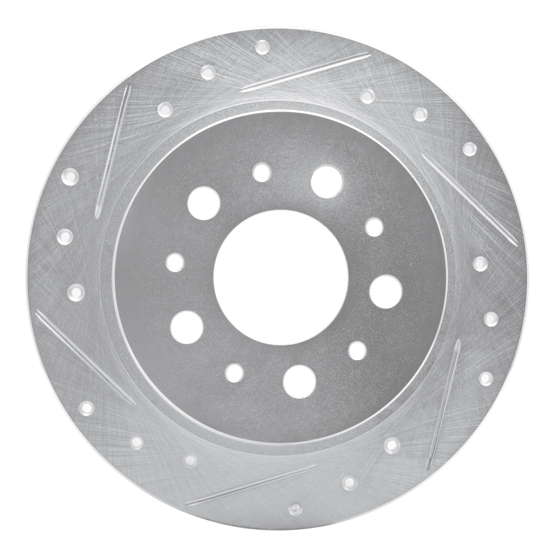 Picture of R1 95-97 Volvo 960 Rear Left Drilled & Slotted Silver Brake Rotor