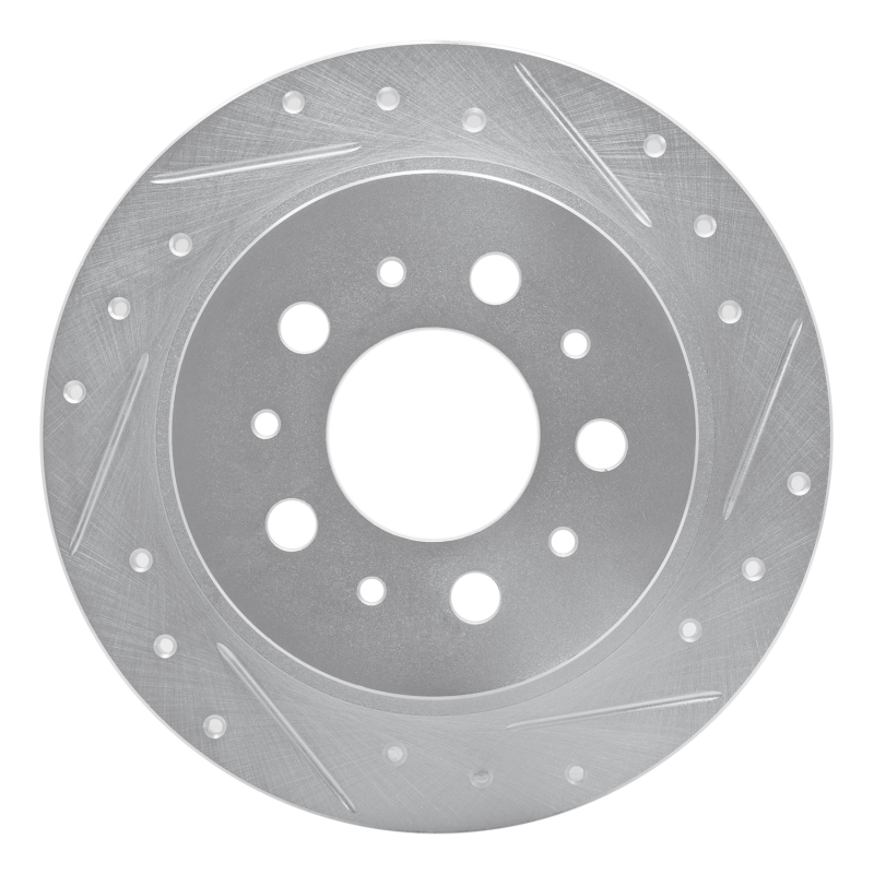 Picture of R1 95-97 Volvo 960 Rear Right Drilled & Slotted Silver Brake Rotor