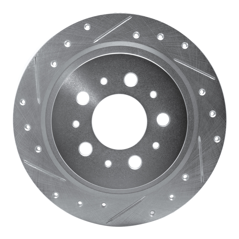 Picture of R1 97-98 Volvo S90 Rear Left Drilled & Slotted Silver Brake Rotor