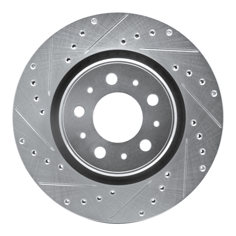 Picture of R1 98-04 Volvo C70 Front Left Drilled & Slotted Silver Brake Rotor
