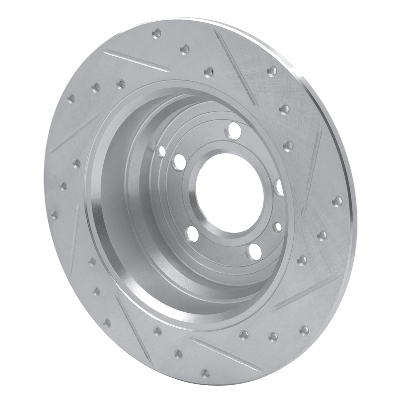 Picture of R1 96-04 Volvo 850 Rear Left Drilled & Slotted Silver Brake Rotor