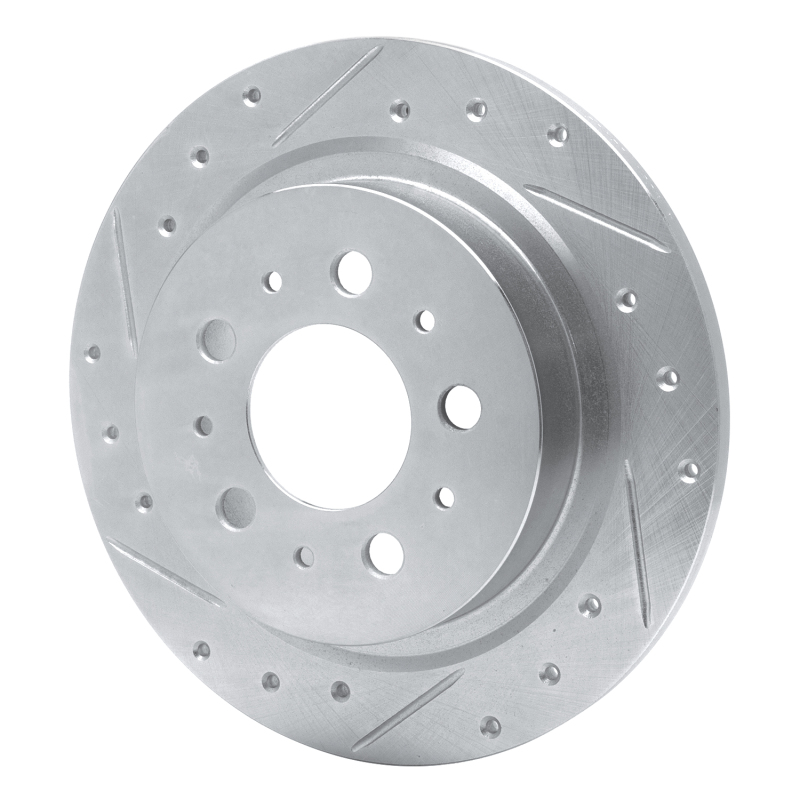 Picture of R1 97-98 Volvo S90 Rear Left Drilled & Slotted Silver Brake Rotor