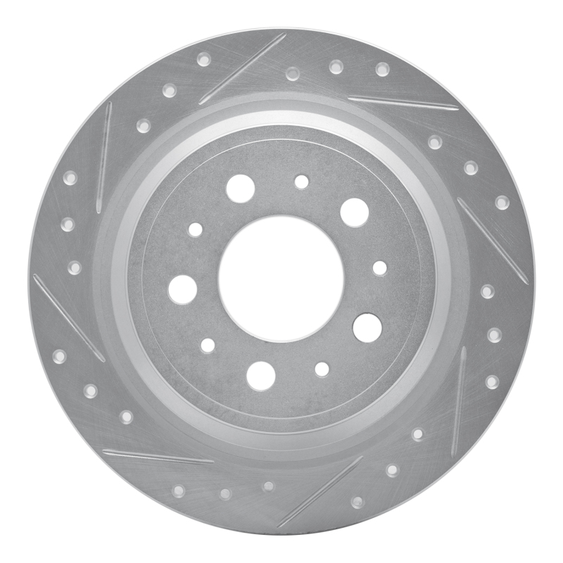 Picture of R1 98-00 Volvo S70 Rear Left Drilled & Slotted Silver Brake Rotor