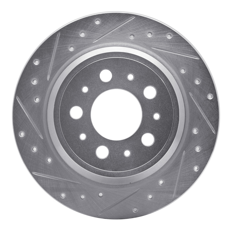 Picture of R1 99-09 Volvo S60 Rear Left Drilled & Slotted Silver Brake Rotor