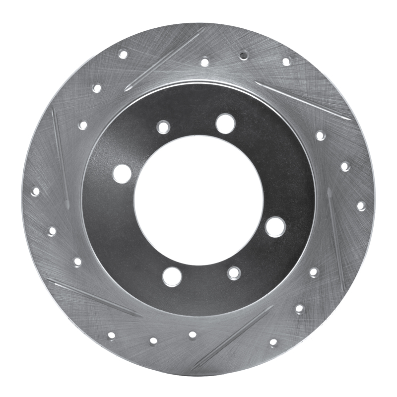 Picture of R1 00-07 Mitsubishi Space Star (Mexico) Rear Left Drilled & Slotted Silver Brake Rotor